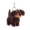 Keyrings & Key Clips | Jellycat Jellycat Otto Sausage Dog Bag Charm