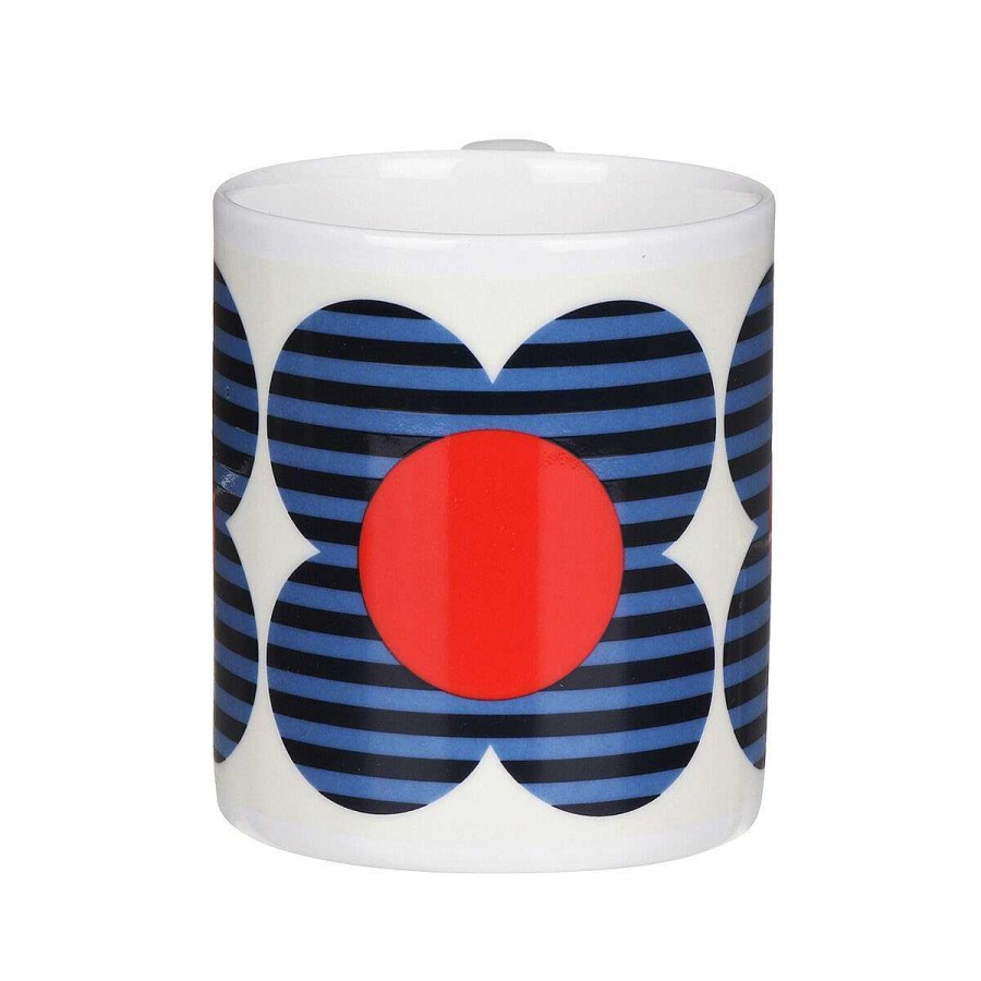 Girlfriend | Orla Kiely Orla Kiely Blue Striped Flower Standard Mug