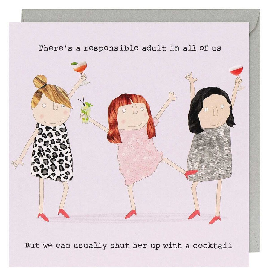 Funny Cards | Rosie Made A Thing Rosie Made A Thing Responsible Adult Women'S Greetings Card