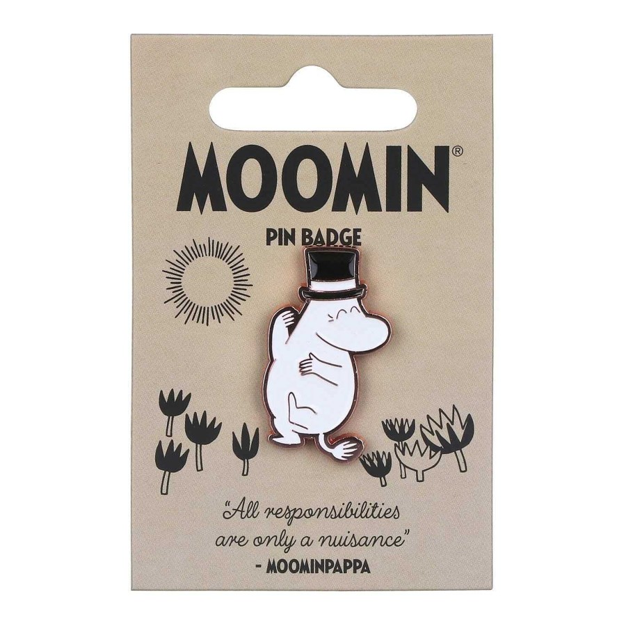 Brooches & Pin Badges | Moomin Moomin 'Moominpappa' Enamel Pin Badge