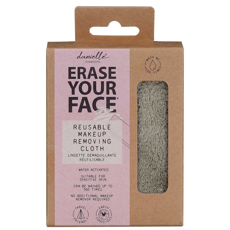 Beauty Accessories | Danielle Creations Danielle Creations Erase Your Face Grey-Green Makeup Removing Cloth