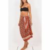 Clothing | Pachamama Pachamama Cogs Rust Hand Printed Cotton Sarong