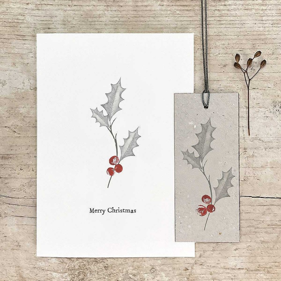 Inspirational | East of India East Of India Bird And Berry Holly Greetings Card