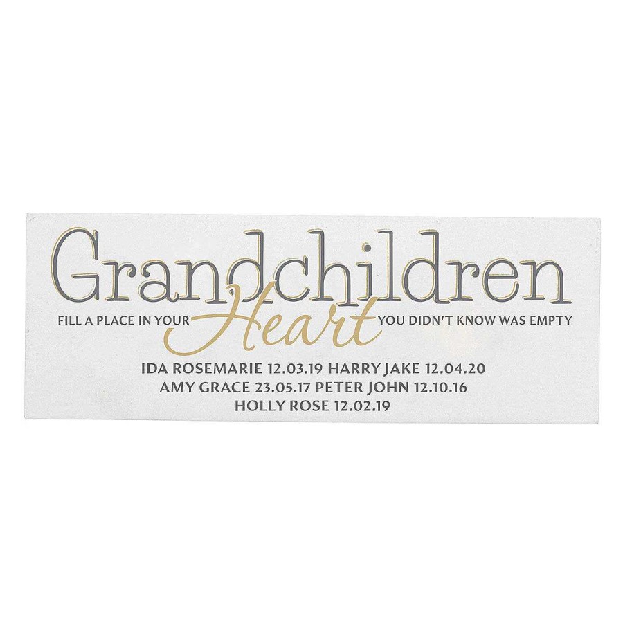 Grandad | Temptation Gifts Personalised Grandchildren Wooden Block Sign