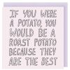 Typographic Cards | Temptation Gifts G Mosley 'Roast Potato' Greetings Card