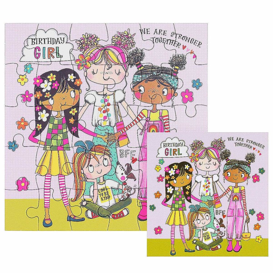 Jigsaw Cards | Rachel Ellen Rachel Ellen Girl Power Birthday Girl Jigsaw Puzzle With Mini Birthday Card