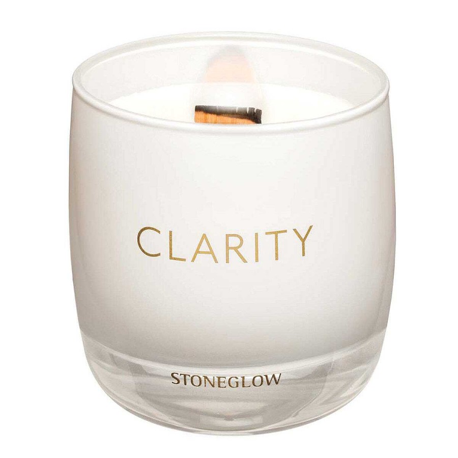 Aromatherapy | Stoneglow Stoneglow Infusion Clarity Cashmerian Woods & Saffron Tumbler Candle