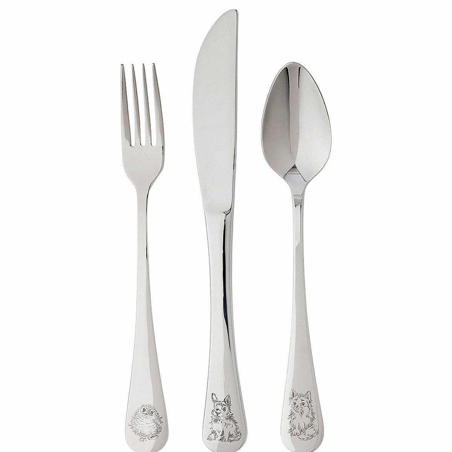 Snack & Meal Time Accessories | Wrendale Wrendale Little Wren Three Piece Stainless Steel Children'S Cutlery Set