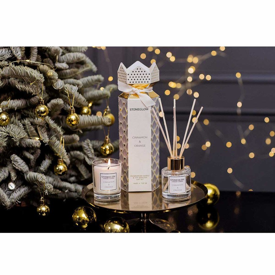 Gift Sets | Stoneglow Stoneglow Seasonal Collection Cinnamon & Orange Cracker Gift Set