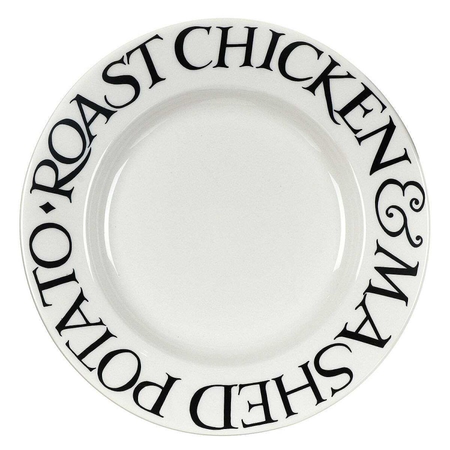 Plates | Emma Bridgewater Emma Bridgewater Black Toast Roast Chicken 10 1/2 Inch Plate