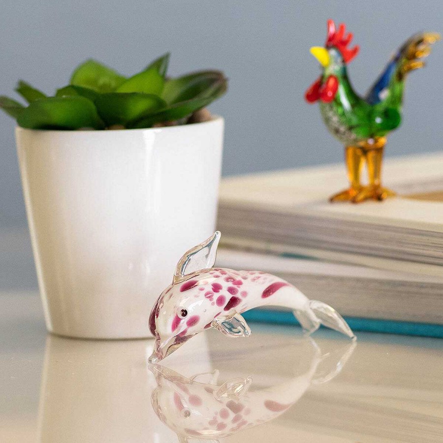 Grandmother | Temptation Temptation Glass Spotty Pink Dolphin