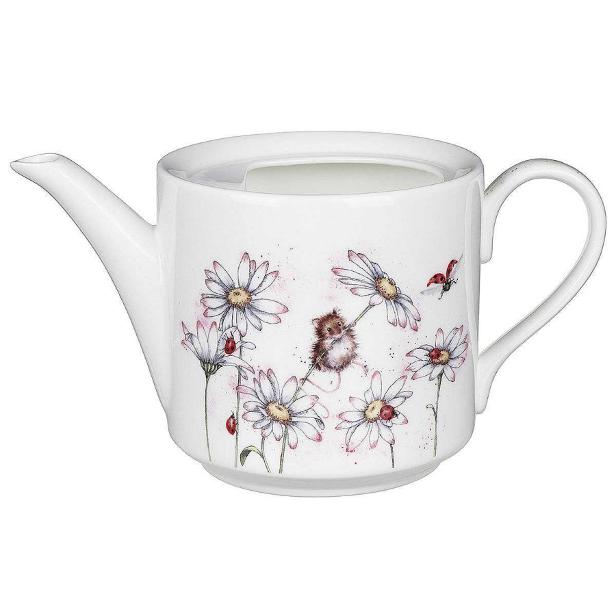 Teapots & Coasies | Wrendale Wrendale 'Oops A Daisy' Mouse Tea Pot