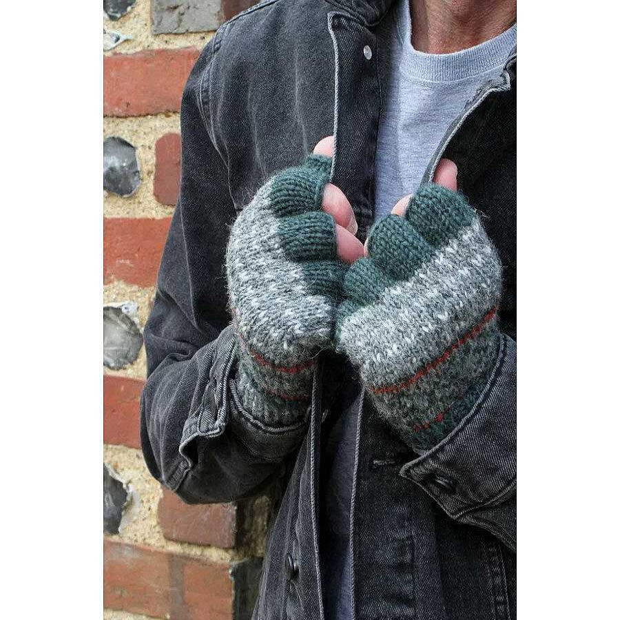 For Men | Pachamama Pachamama Men'S Tromso Graphite Fingerless Gloves