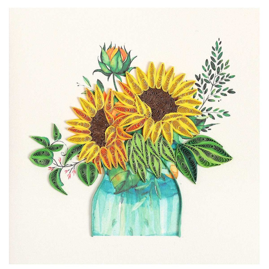 Quilling Cards | Origamo Origamo Quilling 'Vase Of Sunflowers' Card