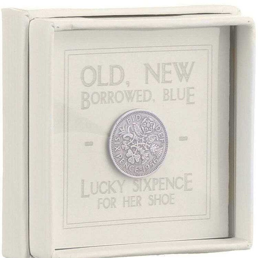 Wedding Accessories & Keepsakes | East of India East Of India Lucky Sixpence For Her Shoe Small Box