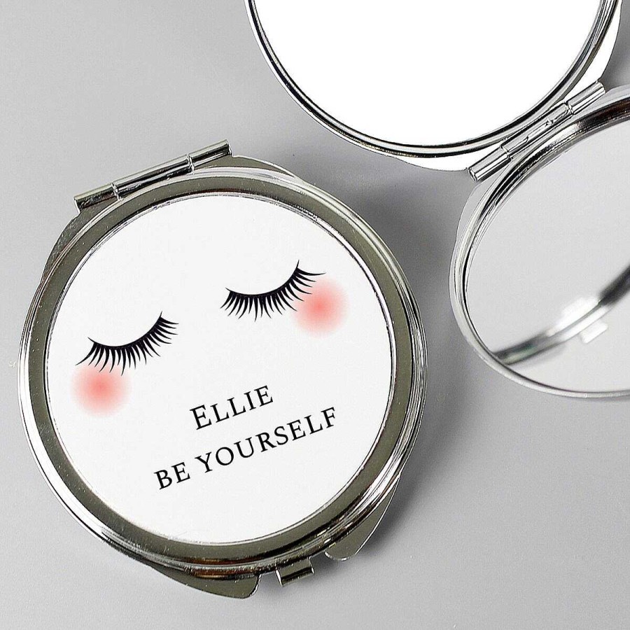 Compact Mirrors | Temptation Gifts Personalised Eyelashes Compact Mirror