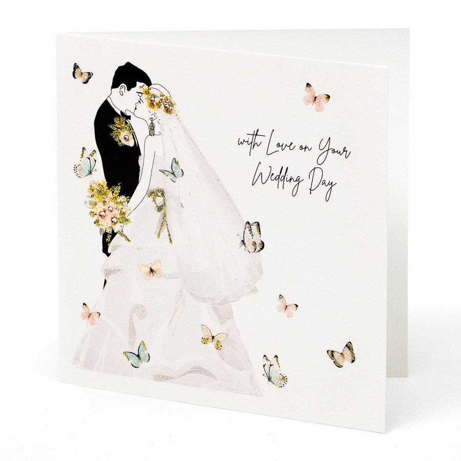 Wedding & Engagement | Five Dollar Shake Five Dollar Shake Bride & Groom Butterflies Luxury Wedding Day Card