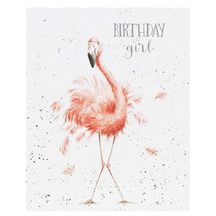 Cards | Wrendale Wrendale 'Birthday Girl' Flamingo Birthday Card