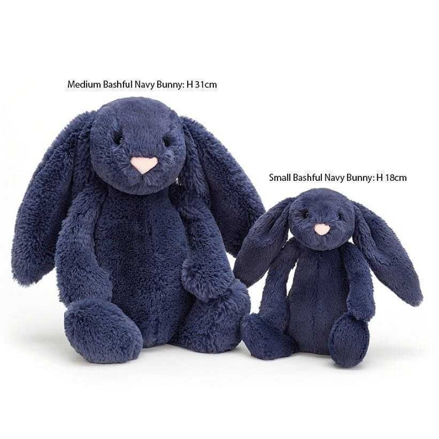 Baby Safe Toys | Jellycat Jellycat Bashful Navy Bunny Small