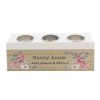 Other Home Fragrance | Temptation Gifts Personalised Floral Watercolour Triple Tealight Holder