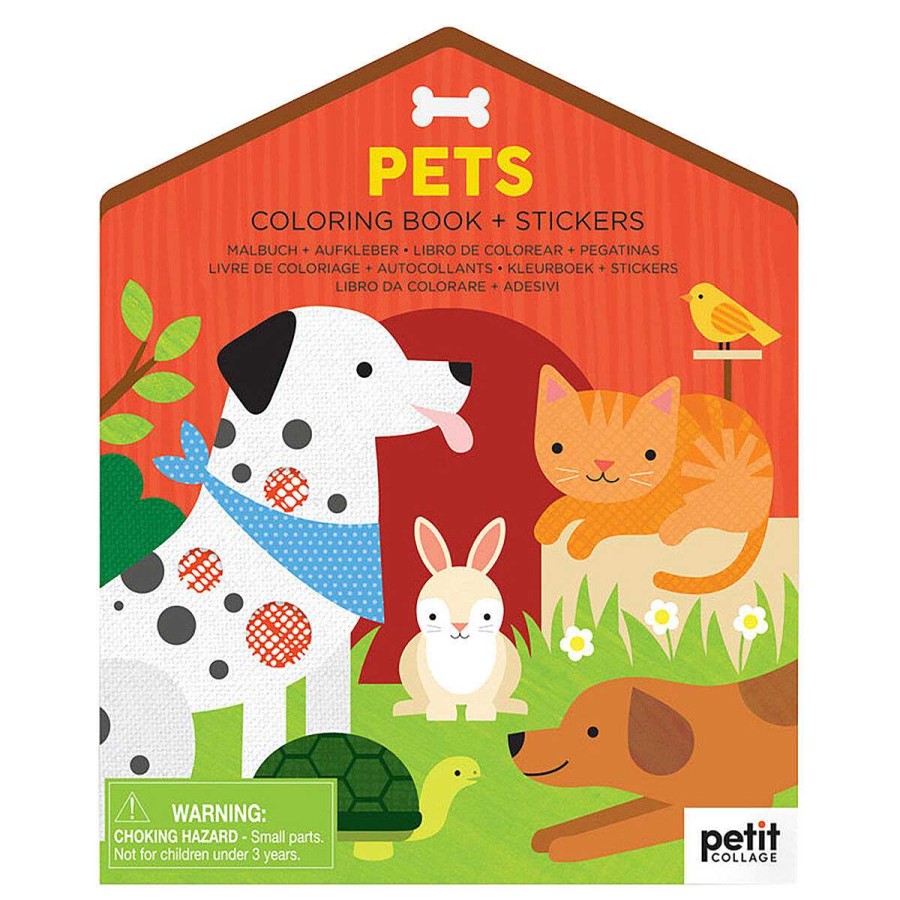 Stationery | Petit Collage Petit Collage Colouring Book And Pet Stickers