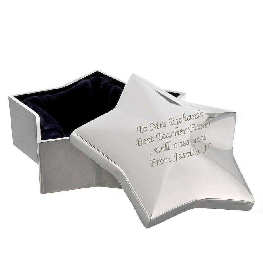 Jewellery Organisers | Temptation Gifts Personalised Star Trinket Box