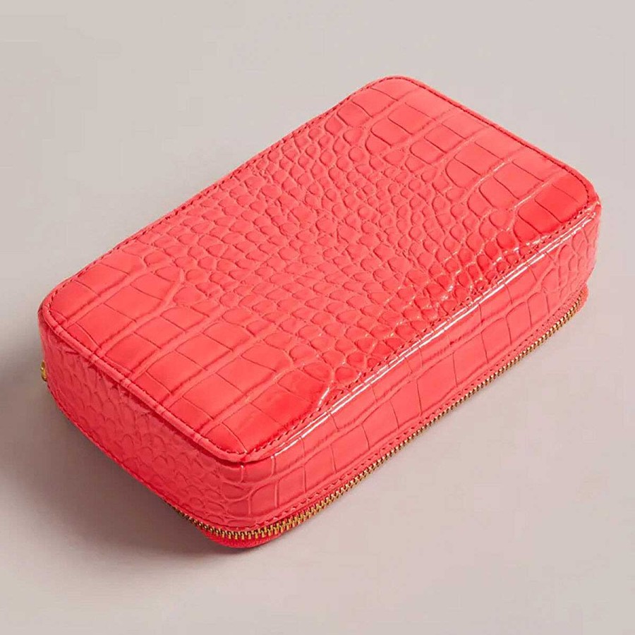 Jewellery Organisers | Ted Baker Ted Baker Valenna Coral Croc Jewellery Case