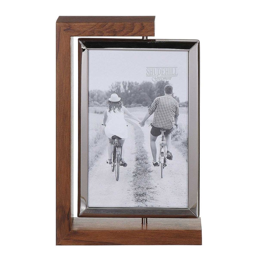 Photo Albums & Frames | Shudehill Shudehill Dark Wood Look 4X6 Rotating Portrait Photo Frame