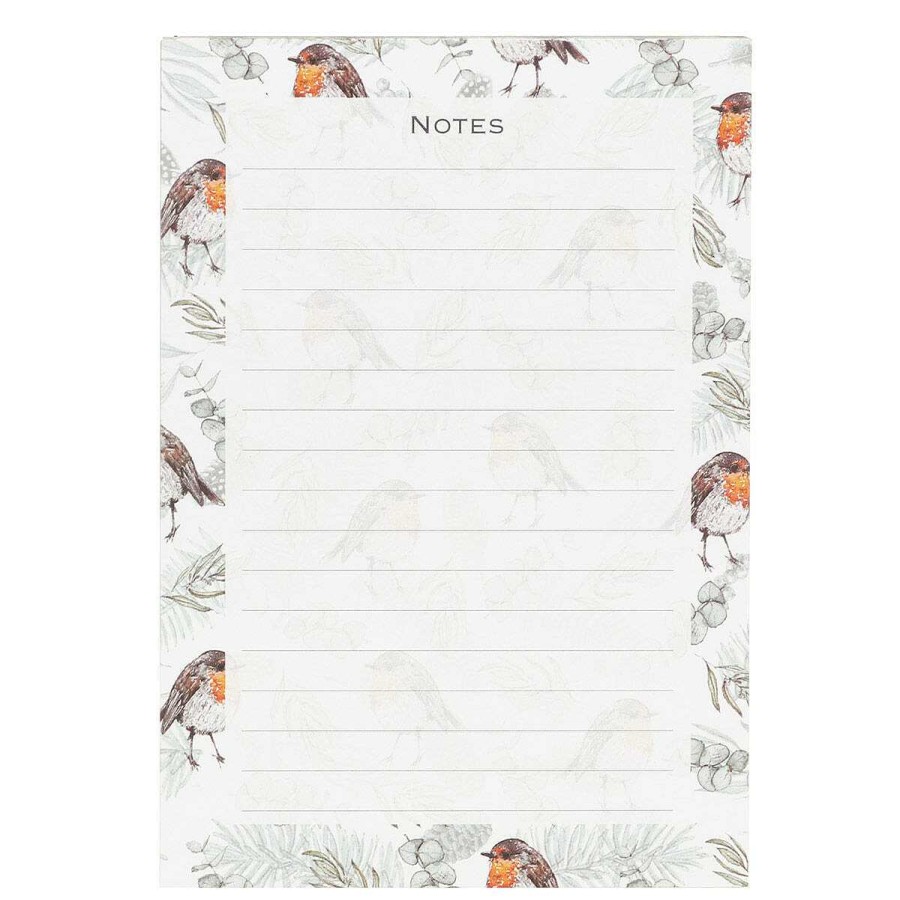 Memo Pads & Jotters | Toasted Crumpet Toasted Crumpet 'Robin & Eucalyptus' A6 Jotter Notepad