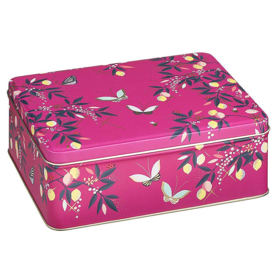 Storage Tins | Sara Miller Sara Miller Mauve Orchard Butterfly Deep Rectangular Tin