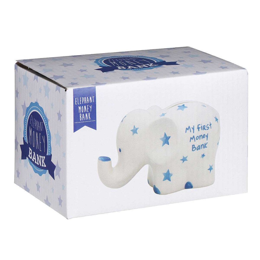 Home & Hobbies | Temptation Gifts Blue Elephant My First Money Bank