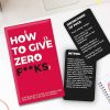 Novelty Gifts | Gift Republic Gift Republic How To Give Zero F*Cks 100 Card Pack