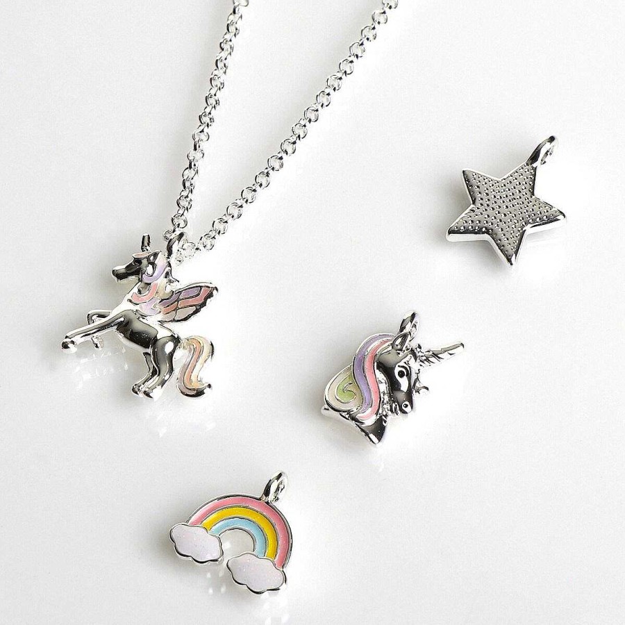 For Little Girls | Equilibrium Equilibrium Girls Silver Plated Make Your Own Mystical Necklace Set