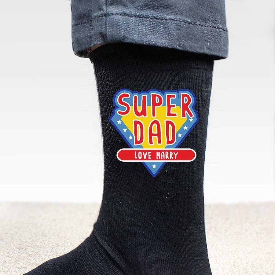 Personalised / Experience | Temptation Gifts Personalised Super Dad Men'S Socks