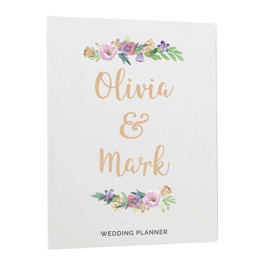 Scrap Books & Photo Albums | Temptation Gifts Personalised Floral Watercolour Wedding Planner