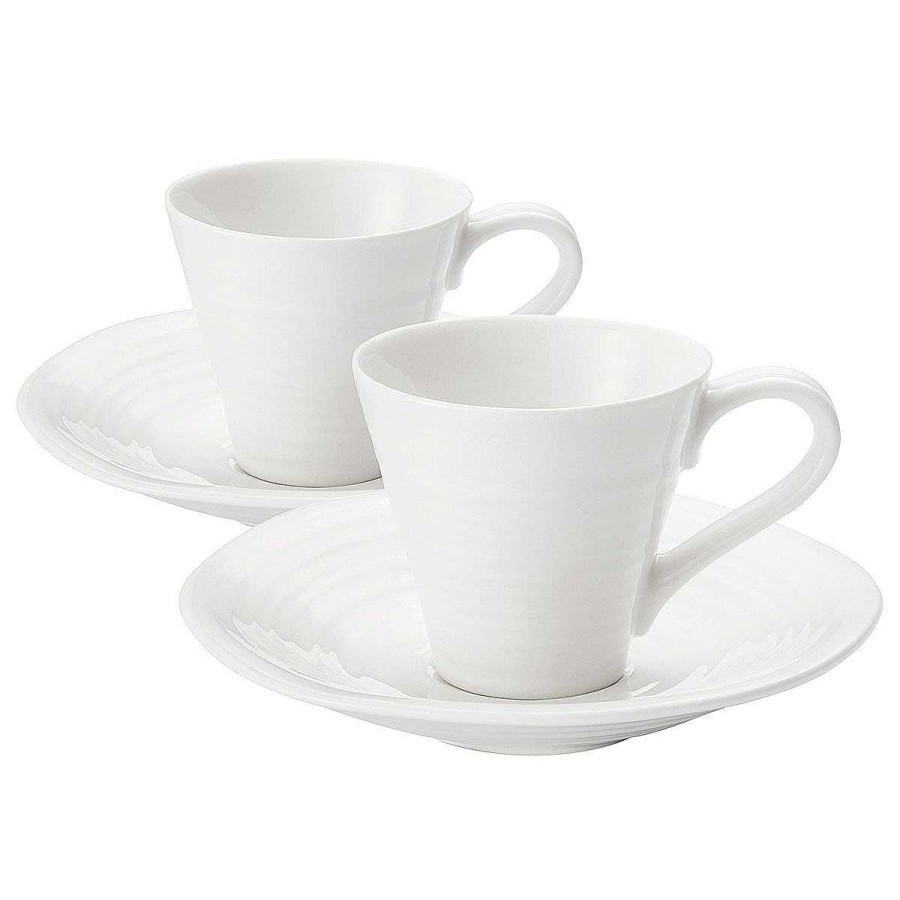 Mug Sets | Sophie Conran Sophie Conran White Set Of Two Espresso Cup & Saucer