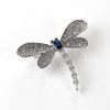 Brooches & Pin Badges | Equilibrium Equilibrium Glitzy Dragonfly White Gold Plated Brooch