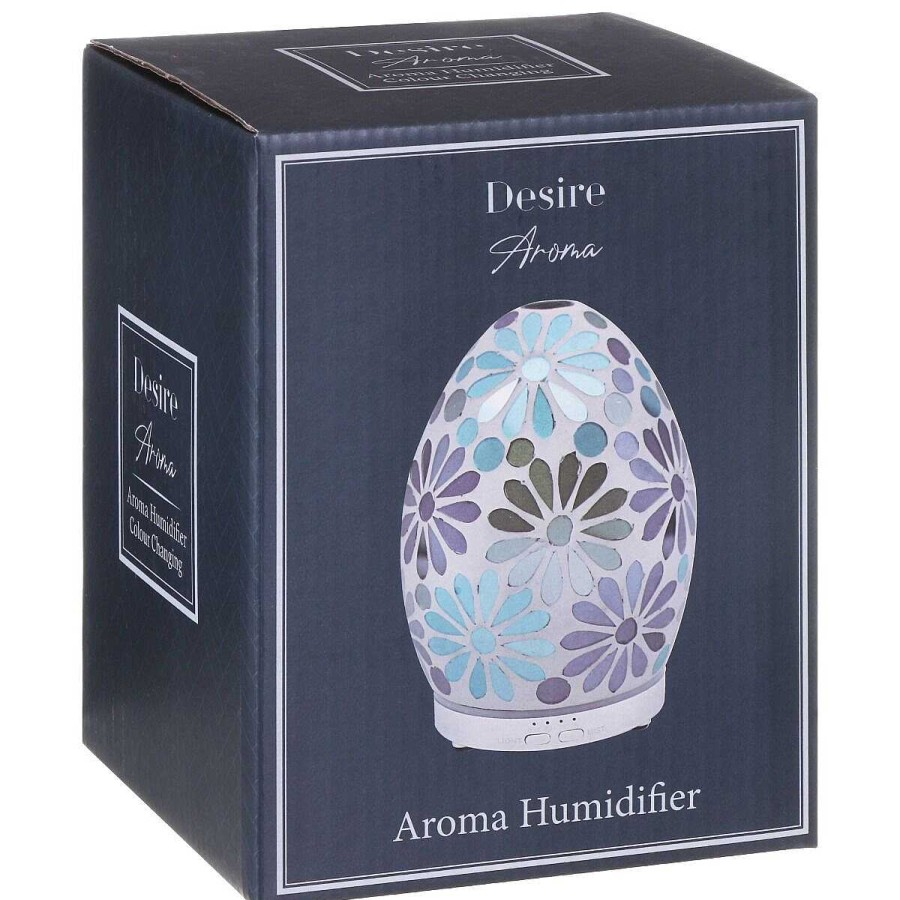 Other Home Fragrance | Desire Desire Blue Flower Mosaic Egg Colour Changing Aroma Humidifier