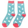 Socks | Miss Sparrow Miss Sparrow Duck Egg Rabbit Women'S Bamboo Socks