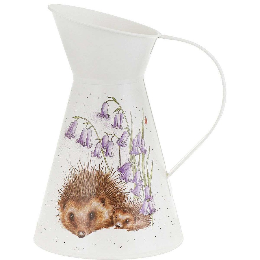 Jugs | Wrendale Wrendale Love And Hedgehugs Hedgehog Flower Jug