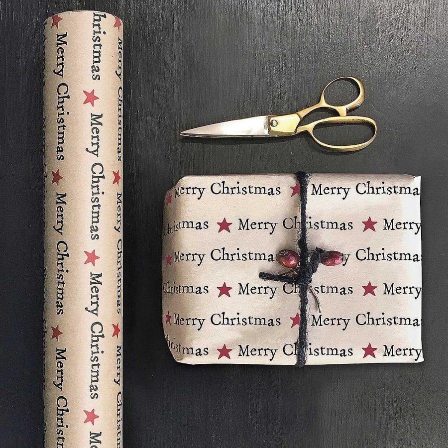 Wrapping Paper | East of India East Of India 'Merry Christmas' Roll Of Kraft Paper