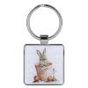 Grandmother | Wrendale Wrendale 'The Flower Pot' Rabbit Metal Keyring