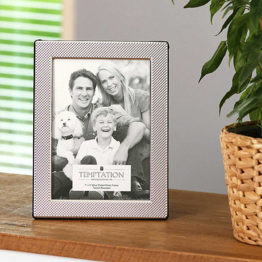 Photo Frames | Temptation Temptation Silver-Plated Thick Bobbled Edge Frame 5X7