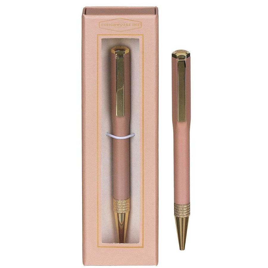 Pens & Pencils | Designworks Ink Designworks Ink Blush Pink & Gold Boxed Ballpoint Pen