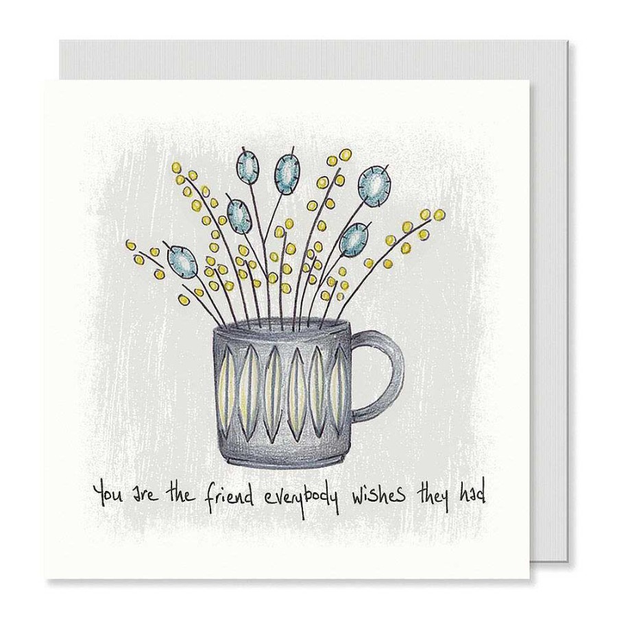 Inspirational | East of India East Of India 'Friend Everybody Wishes They Had' Flowers In A Mug Card