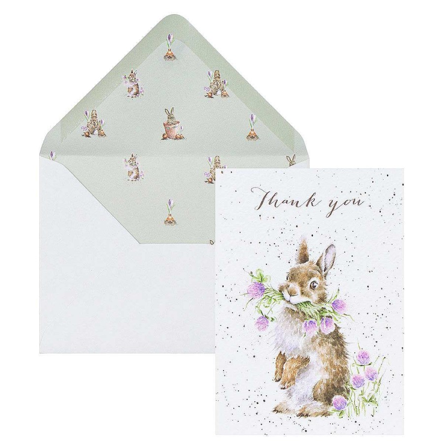 Thank You | Wrendale Wrendale 'Head Clover Heels' Rabbit Thank You Note Writing Set