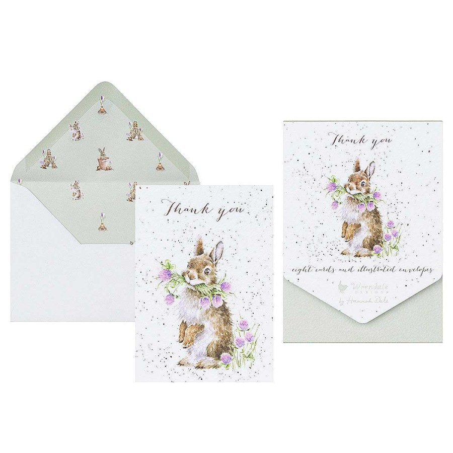 Thank You | Wrendale Wrendale 'Head Clover Heels' Rabbit Thank You Note Writing Set