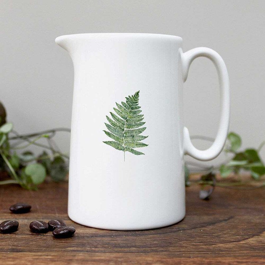 Jugs | Toasted Crumpet Toasted Crumpet 'Fern' Boxed Half Pint Fine Bone China Jug