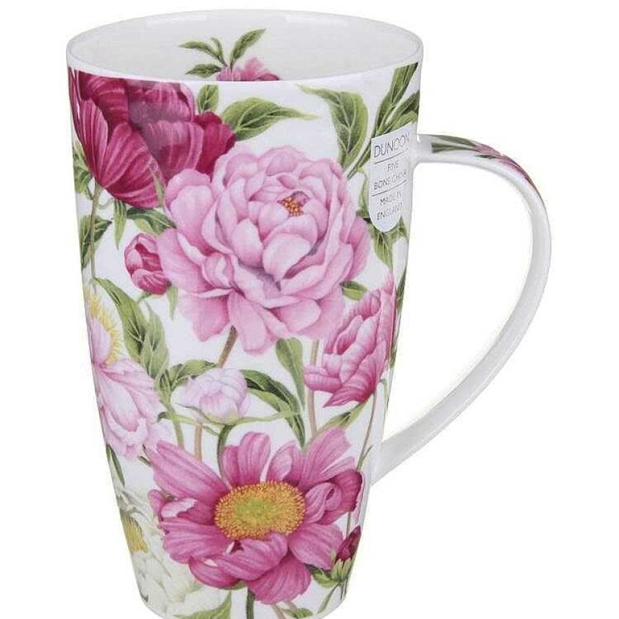 Mugs & Tea Cups | Dunoon Dunoon Peonies Henley Shape Mug