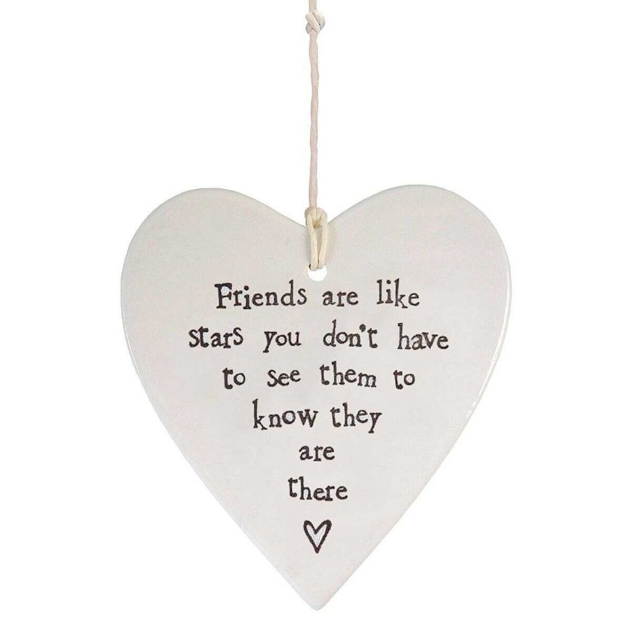 Plaques & Signs | East of India East Of India Friends Are Like Stars... Porcelain Heart